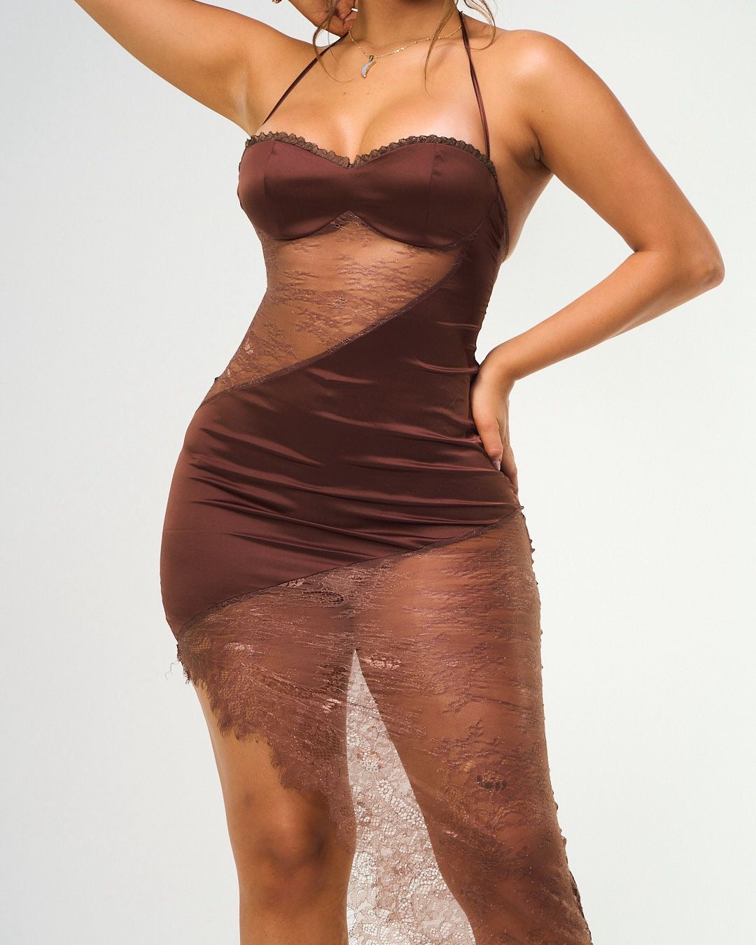 SATIN LINGERIE DRESS