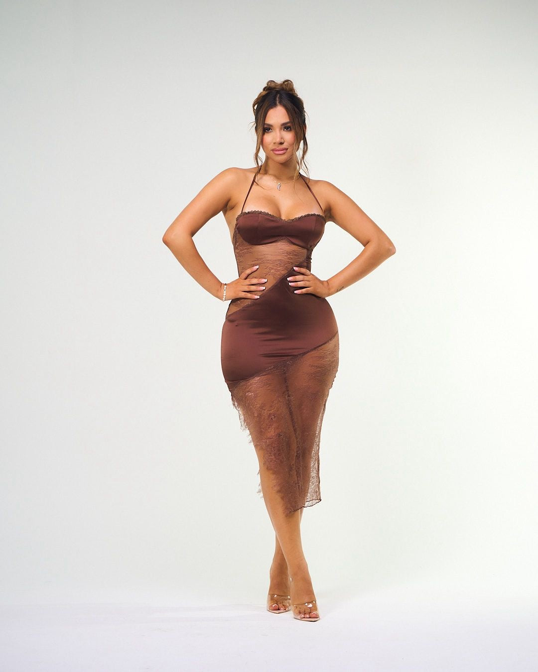 SATIN LINGERIE DRESS